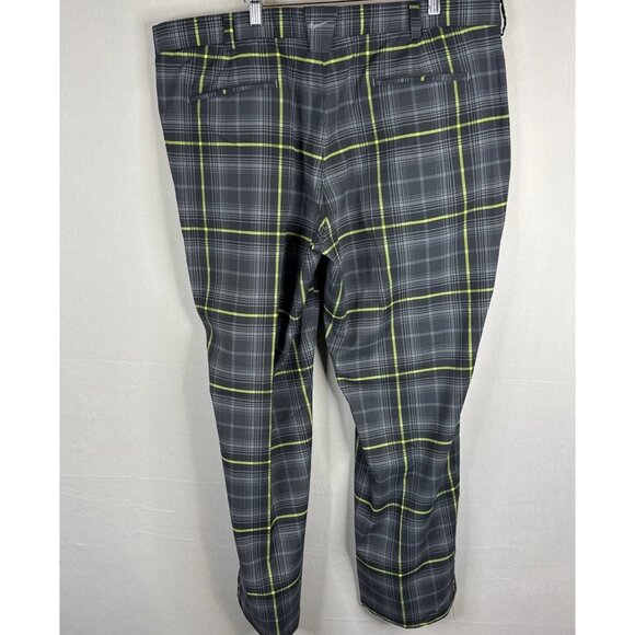 Nike Golf Tour Performance Dri-Fit Plaid Pants Men’s 40x32 Gray Green - Picture 3 of 7
